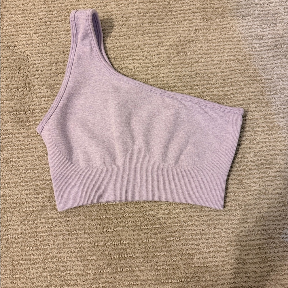 One-Shoulder Prozis Lavender Sports Bra